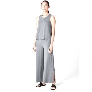 NWT Eileen Fisher Melange Knit Jersey Straight Leg Pull-On Pants